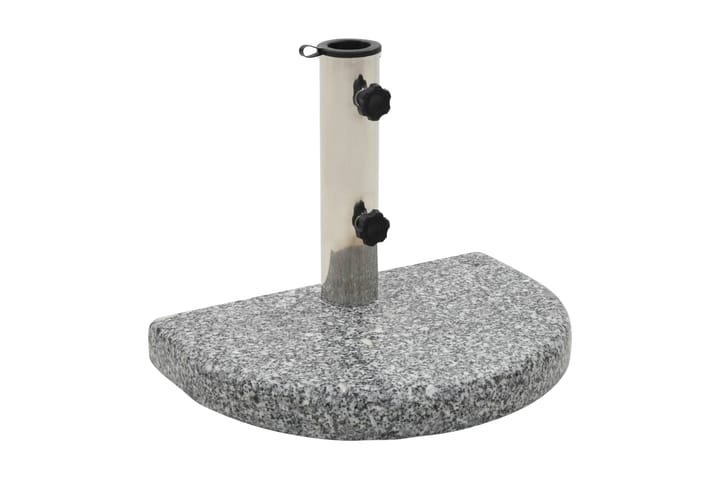 Parasollfot granit 10 kg halvrund grå