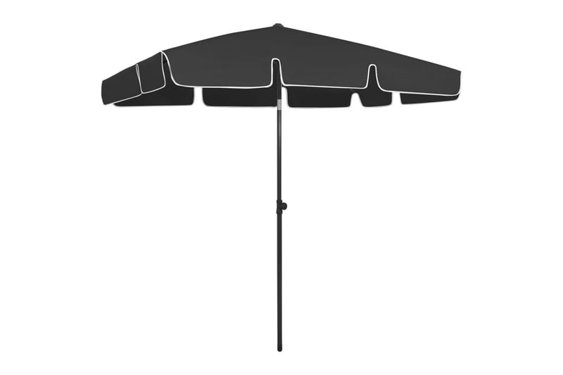 Strandparasoll svart 200x125 cm - Svart - Utemöbler - Solskydd - Parasoll - Strandparasoll