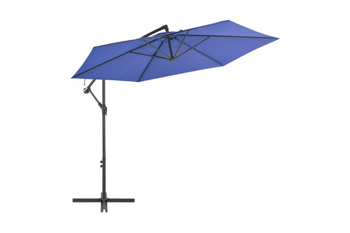 Frihängande parasoll med aluminiumstång 300 cm blå - Blå - Utemöbler - Solskydd - Parasoll