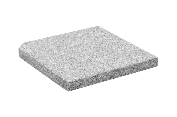 Parasoll viktplatta granit 25 kg kvadratisk grå - Grå - Utemöbler - Solskydd - Parasoll