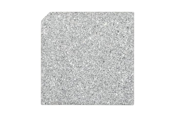 Parasoll viktplatta granit 25 kg kvadratisk grå - Grå - Utemöbler - Solskydd - Parasoll