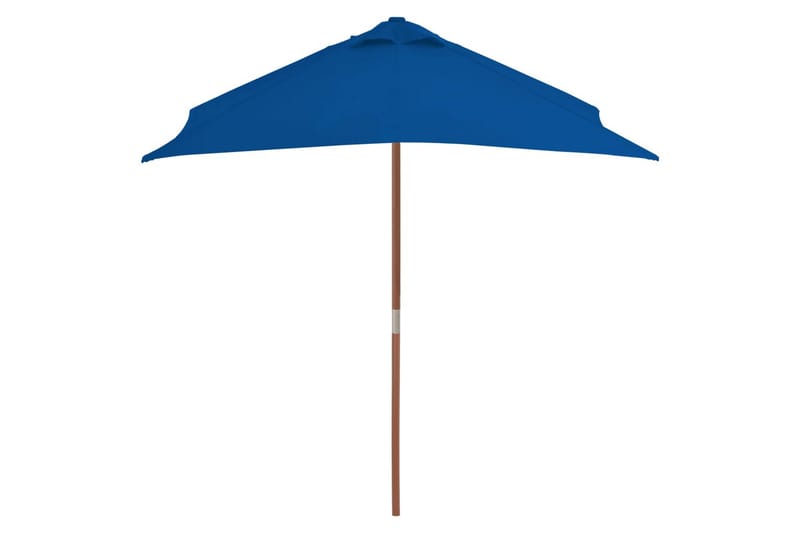 Trädgårdsparasoll med trästång blå 150x200 cm - Blå - Utemöbler - Solskydd - Parasoll