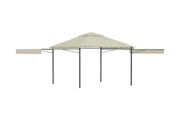 Paviljong med förlängda tak 3x3x2,75 m gräddvit 180 g/m² - Vit - Utemöbler - Solskydd - Paviljonger - Komplett paviljong