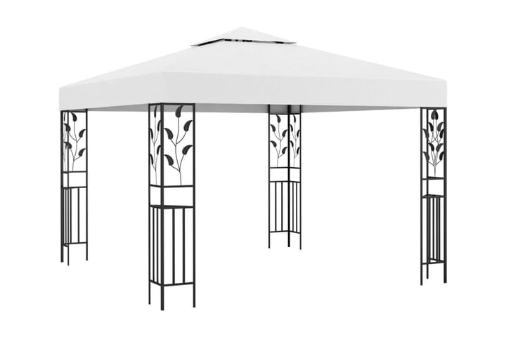 Paviljong 3x3 m vit 180 g/m² - Utemöbler - Solskydd - Paviljonger - Paviljong med tak