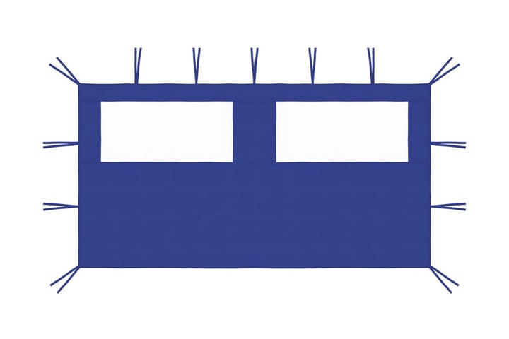 Sidovägg med fönster till partytält 4x2 m blå - Blå - Utemöbler - Solskydd - Paviljonger - Paviljongväggar