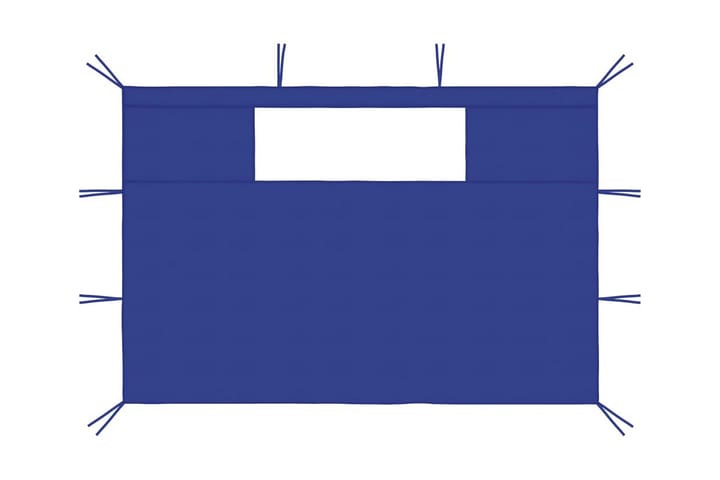 Sidoväggar med fönster till partytält 2 st blå - Blå - Utemöbler - Solskydd - Paviljonger - Paviljongväggar