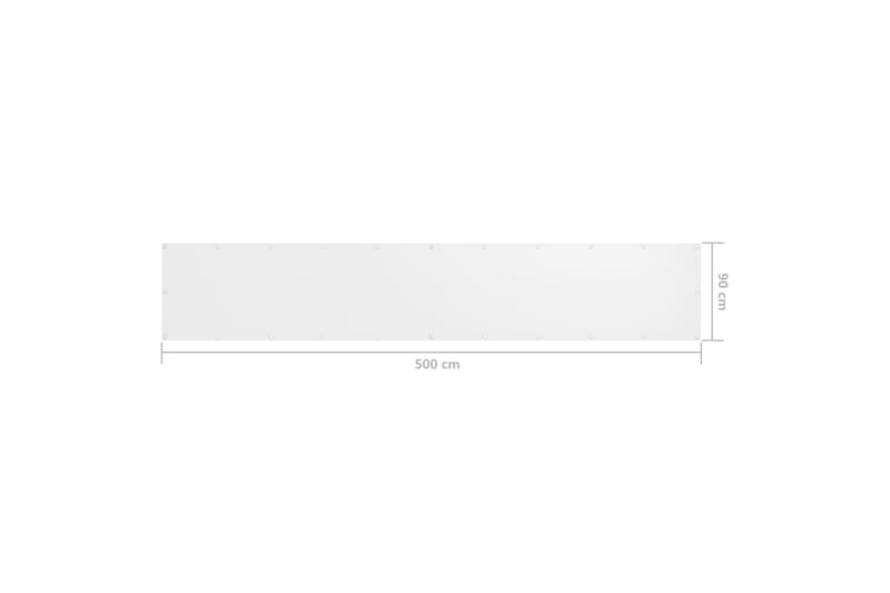 Balkongskärm vit 90x500 cm oxfordtyg - Vit - Utemöbler - Solskydd - Skärmskydd & vindskydd