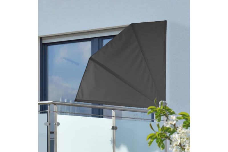 HI Balkongskärm 1,2x1,2 m svart polyester - Svart - Utemöbler - Solskydd - Skärmskydd & vindskydd