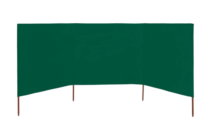 Vindskydd 3 paneler tyg 400x80 cm grön