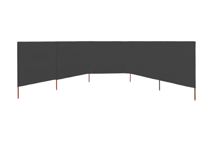 Vindskydd 5 paneler tyg 600x120 cm antracit - Grå - Utemöbler - Solskydd - Skärmskydd & vindskydd