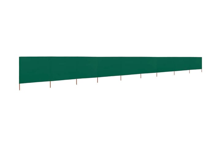 Vindskydd 9 paneler tyg 1200x80 cm grön - Grön - Utemöbler - Solskydd - Skärmskydd & vindskydd