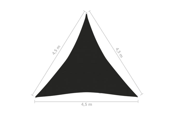 Solsegel 160 g/m² svart 4,5x4,5x4,5 m HDPE - Svart - Utemöbler - Solskydd - Solsegel