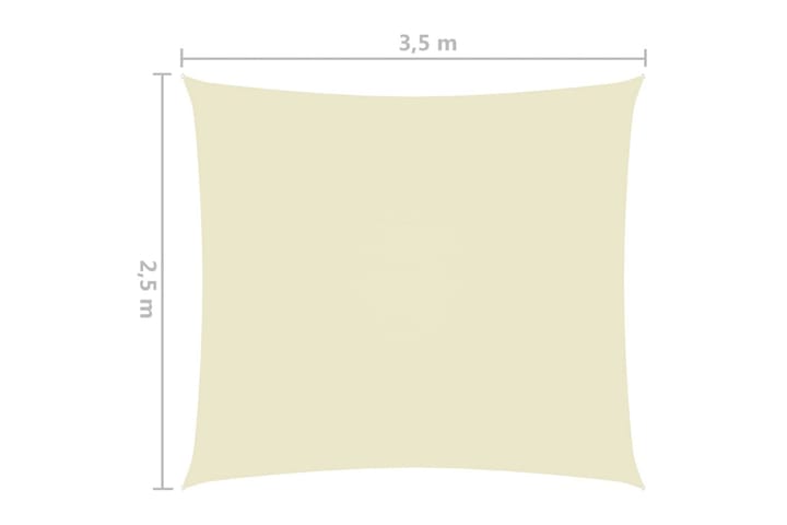 Solsegel oxfordtyg rektangulärt 2,5x3,5 m gräddvit - Vit - Utemöbler - Solskydd - Solsegel