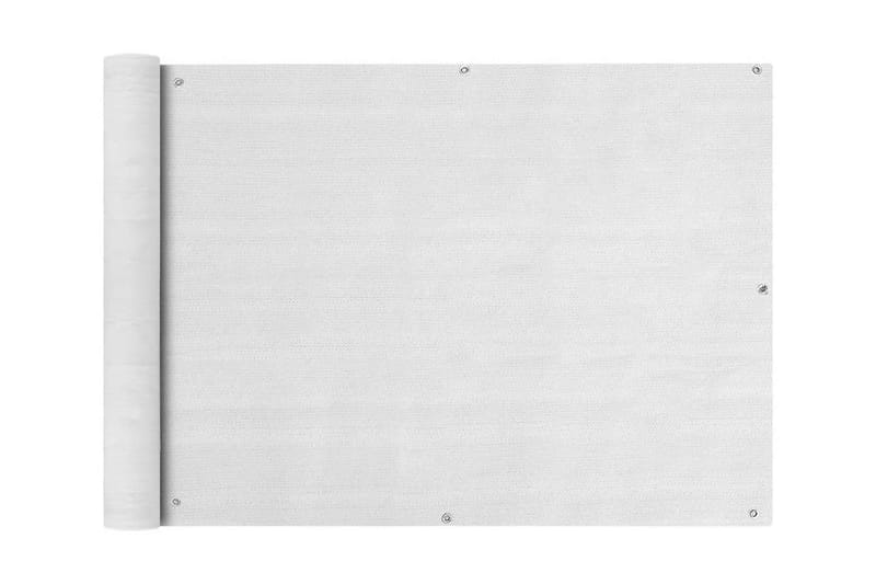 Balkongskärm HDPE 75x600 cm vit