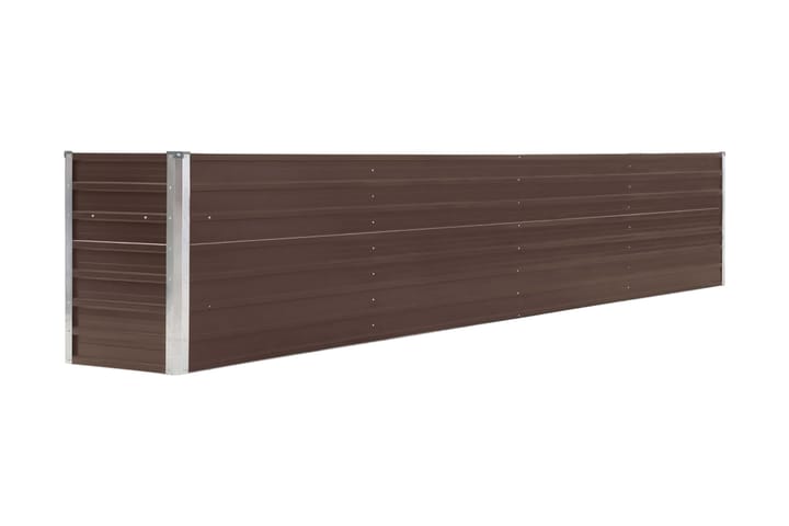 Odlingslåda upphöjd galvaniserat stål 320x40x45 cm brun - Brun - Utemöbler - Tillbehör - Övriga trädgårdstillbehör
