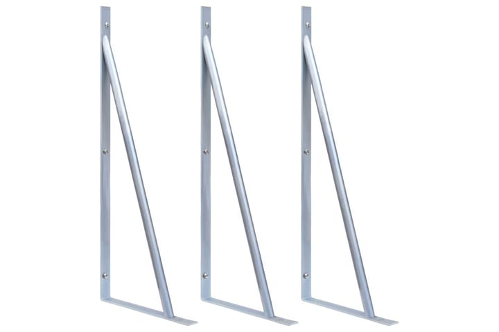 Stödkonsoler för staketstolpe 3 st galvaniserat stål - Utemöbler - Tillbehör - Staket & grindar