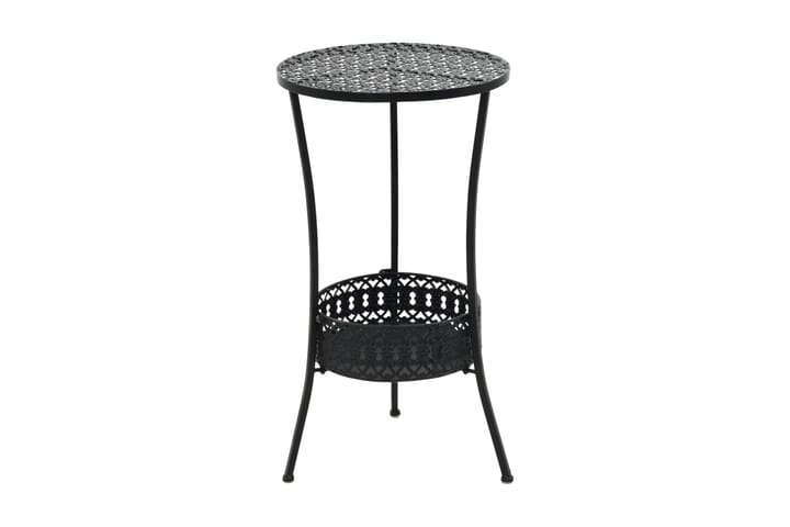 Bistrobord svart 40x70 cm metall - Svart - Utemöbler - Trädgårdsbord & Utebord - Cafebord