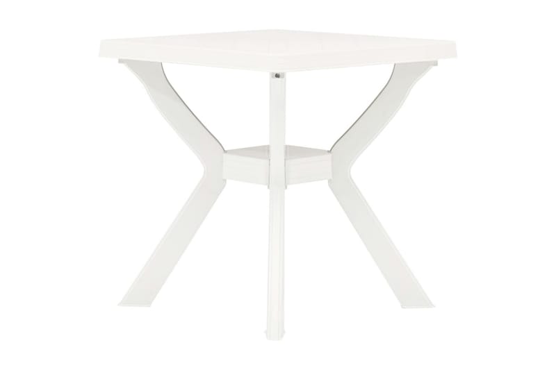 Cafébord vit 70x70x72 cm plast - Vit - Utemöbler - Trädgårdsbord & Utebord - Cafebord