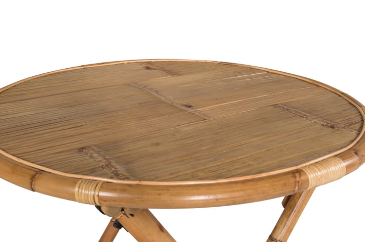 CARRIEN Cafébord Runt 80 cm Bambu - Utemöbler - Trädgårdsbord & Utebord - Cafebord