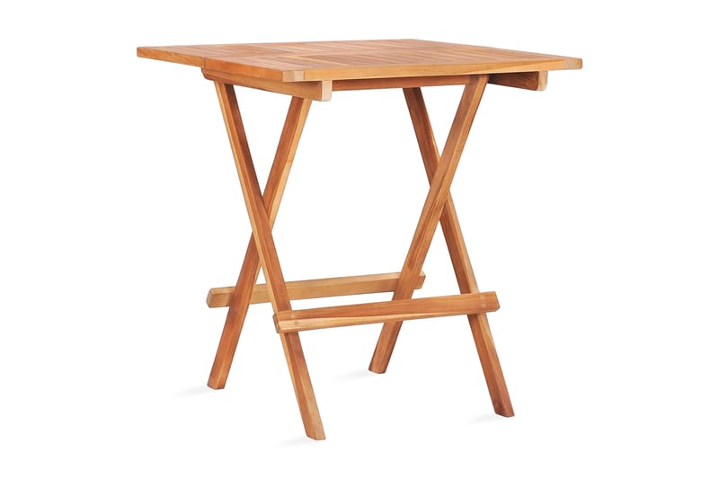 Hopfällbart cafébord 60x60x65 cm massiv teak - Brun - Utemöbler - Trädgårdsbord & Utebord - Cafebord