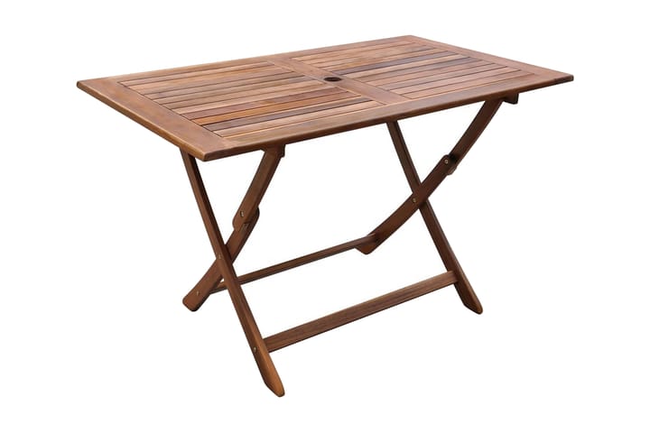 Hopfällbart trädgårdsbord 120x70x75 cm massivt akaciaträ - Brun - Utemöbler - Trädgårdsbord & Utebord - Cafebord