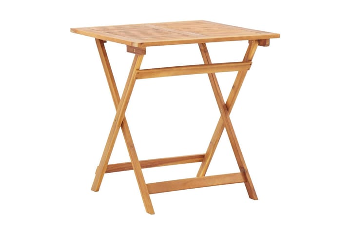 Hopfällbart trädgårdsbord 70x70x75 cm massivt akaciaträ - Brun - Utemöbler - Trädgårdsbord & Utebord - Cafebord
