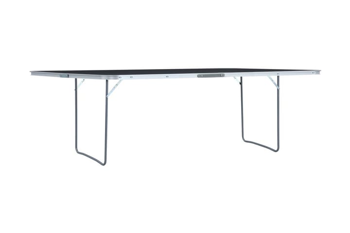 Hopfällbart campingbord grå aluminium 240x60 cm - Grå - Utemöbler - Utebord - Campingbord