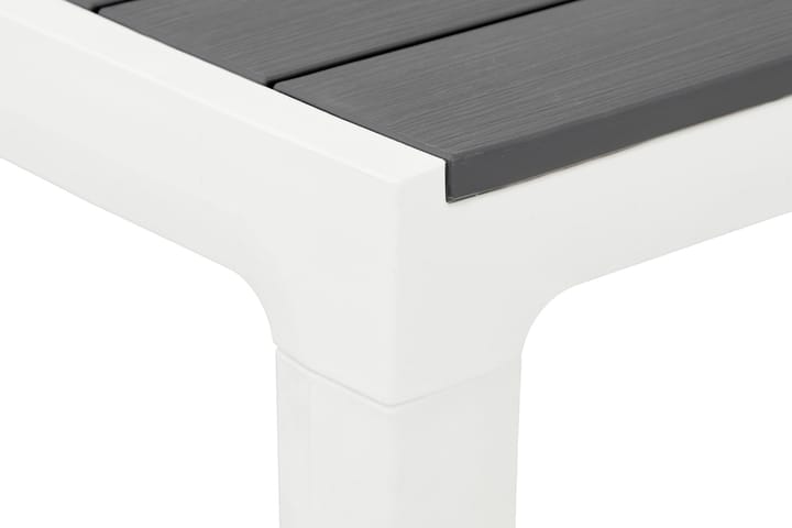 AGADIR Matbord 160 cm Grå/Vit - Utemöbler - Trädgårdsbord & Utebord - Matbord ute