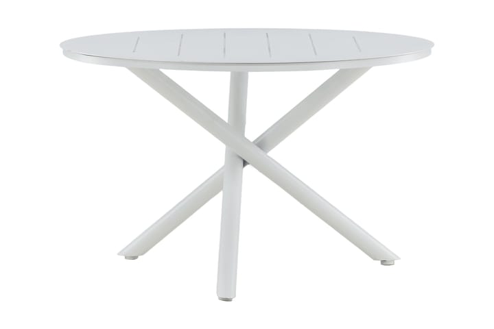 ALMA Matbord Rund 120 cm Vit - Venture Home - Utemöbler - Trädgårdsbord & Utebord - Matbord ute