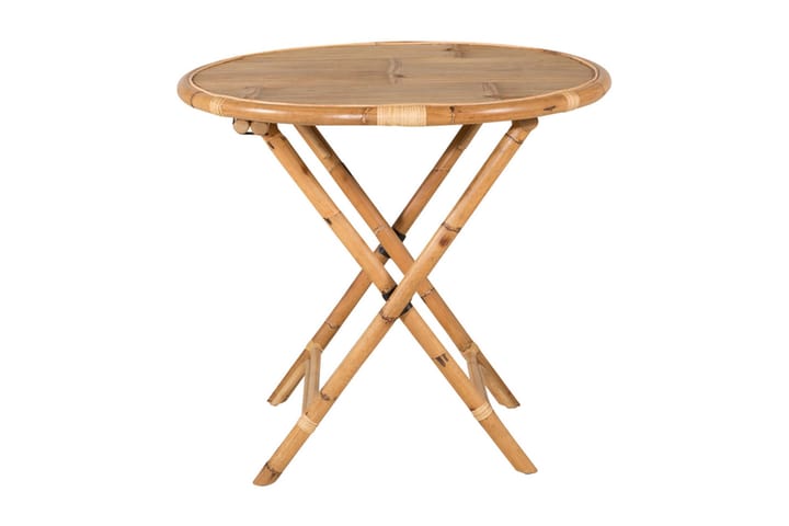 CARRIEN Cafébord Runt 80 cm Bambu - Utemöbler - Trädgårdsbord & Utebord - Matbord ute