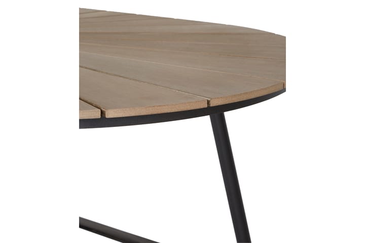 COLUMBIA Matbord 195 cm Ovalt Svart/Cappuccino - Utemöbler - Trädgårdsbord & Utebord - Matbord ute