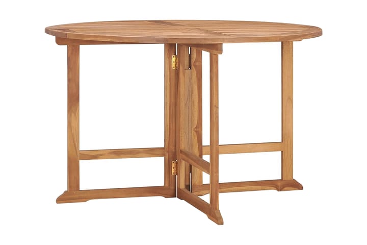 Hopfällbart matbord för trädgården 110x75 cm massiv teak - Brun - Utemöbler - Trädgårdsbord & Utebord - Matbord ute