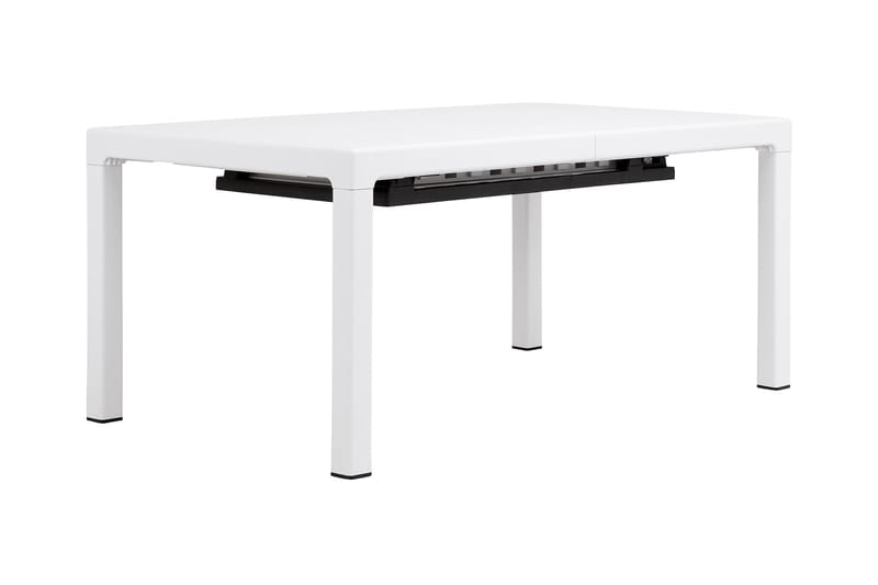 HUSOM Förlängningsbart Matbord 162 cm Vit - Utemöbler - Trädgårdsbord & Utebord - Matbord ute