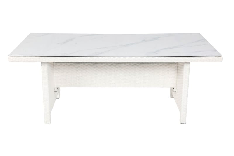 Matbord 200 cm Vit - Vit - Utemöbler - Trädgårdsbord & Utebord - Matbord ute