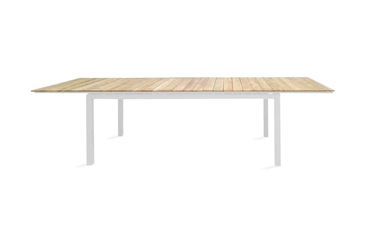 MEXICO Förlängningsbart Matbord 160 cm Teak/Vit - Utemöbler - Trädgårdsbord & Utebord - Matbord ute