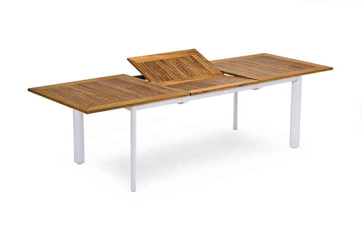 NYDALA Förlängningsbart Bord 200 E Teak/Vit - Utemöbler - Trädgårdsbord & Utebord - Matbord ute