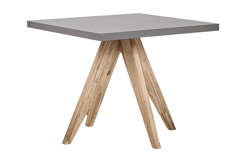 Rund trädgårdsbord betongeffekt 90 c 90 cm OLBIA - Grå - Utemöbler - Trädgårdsbord & Utebord - Matbord ute
