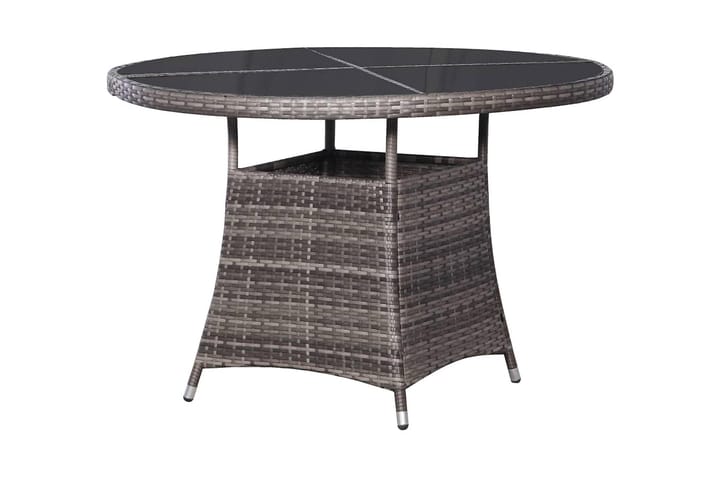 Trädgårdsbord 110x74 cm konstrotting grå - Grå - Utemöbler - Trädgårdsbord & Utebord - Matbord ute