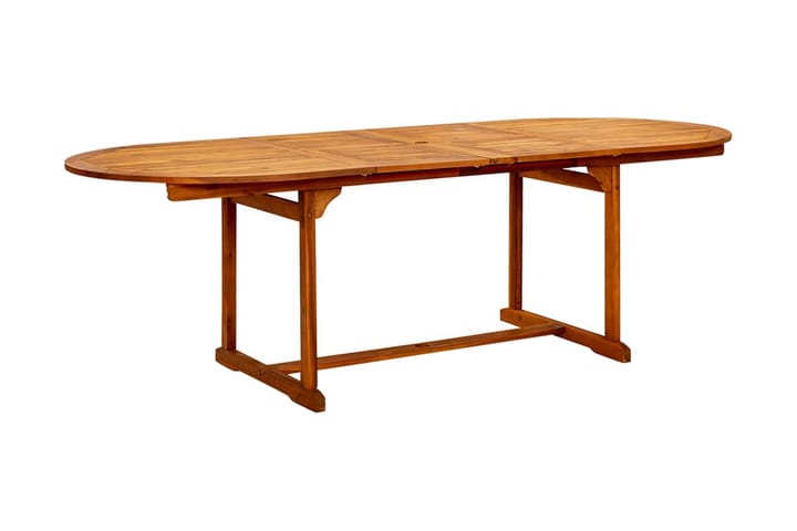 Trädgårdsbord (160-240)x100x75 cm massivt akaciaträ - Brun - Utemöbler - Trädgårdsbord & Utebord - Matbord ute