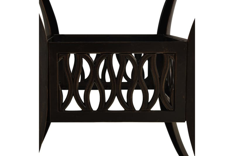 Trädgårdsbord brons 90x90x73 cm gjuten aluminium - Brun - Utemöbler - Trädgårdsbord & Utebord - Matbord ute