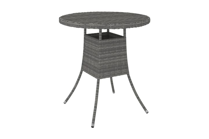Trädgårdsbord grå 70x70x73 cm konstrotting - Grå - Utemöbler - Trädgårdsbord & Utebord - Matbord ute