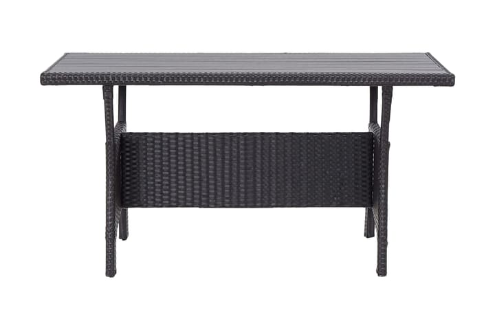 Trädgårdsbord svart 120x70x66 cm konstrotting - Svart - Utemöbler - Trädgårdsbord & Utebord - Matbord ute
