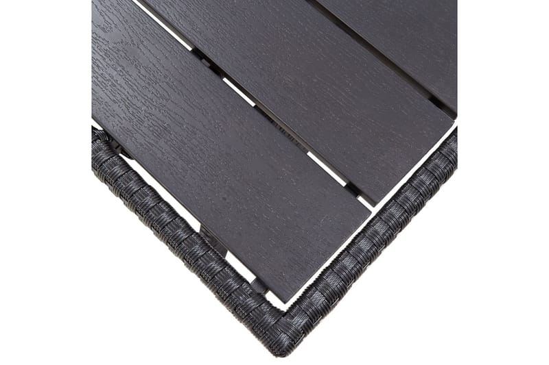 Trädgårdsbord svart 120x70x66 cm konstrotting - Svart - Utemöbler - Trädgårdsbord & Utebord - Matbord ute
