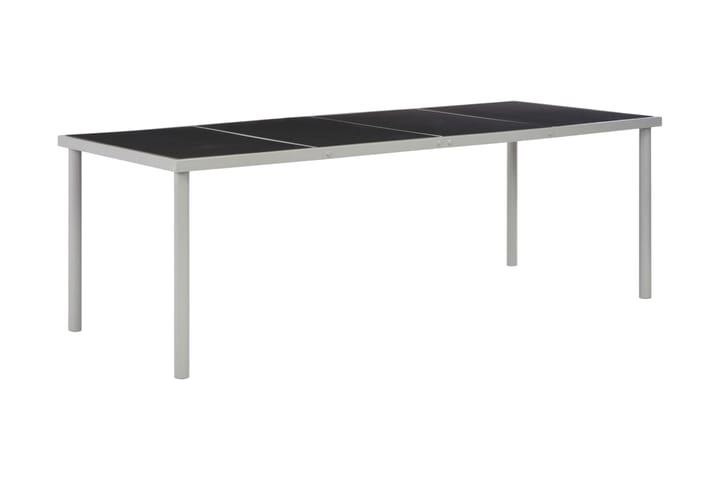 Trädgårdsbord svart 220x90x74,5 cm stål - Svart - Utemöbler - Trädgårdsbord & Utebord - Matbord ute
