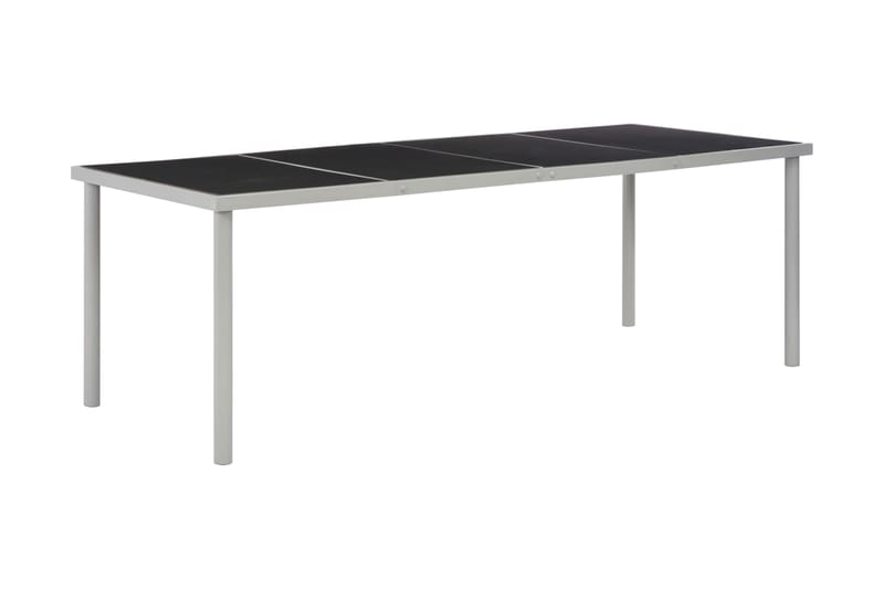 Trädgårdsbord svart 220x90x74,5 cm stål