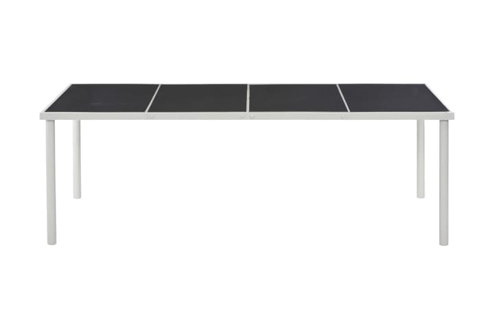 Trädgårdsbord svart 220x90x74,5 cm stål - Svart - Utemöbler - Trädgårdsbord & Utebord - Matbord ute