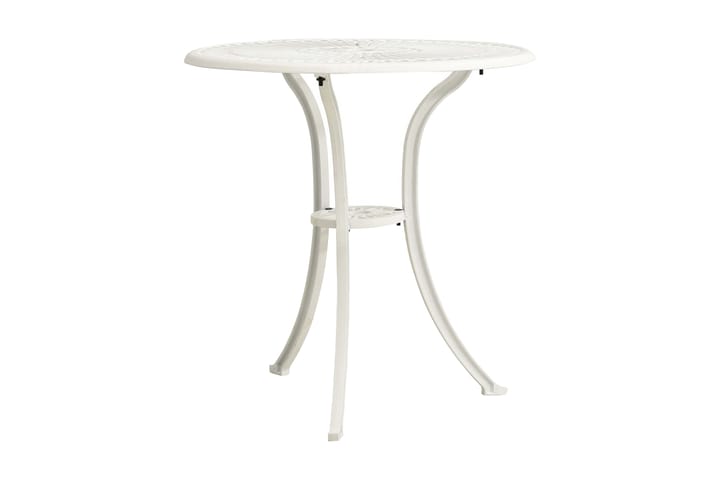 Trädgårdsbord vit 62x62x65 cm gjuten aluminium - Vit - Utemöbler - Trädgårdsbord & Utebord - Matbord ute