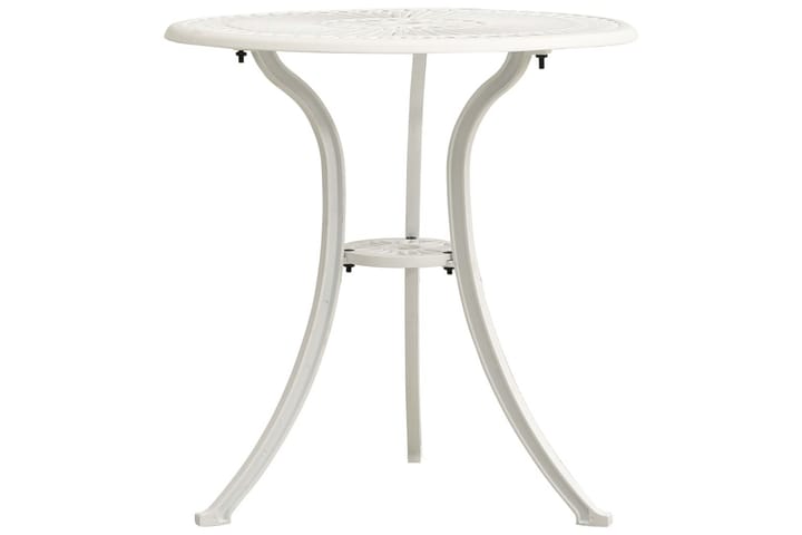 Trädgårdsbord vit 62x62x65 cm gjuten aluminium - Vit - Utemöbler - Trädgårdsbord & Utebord - Matbord ute
