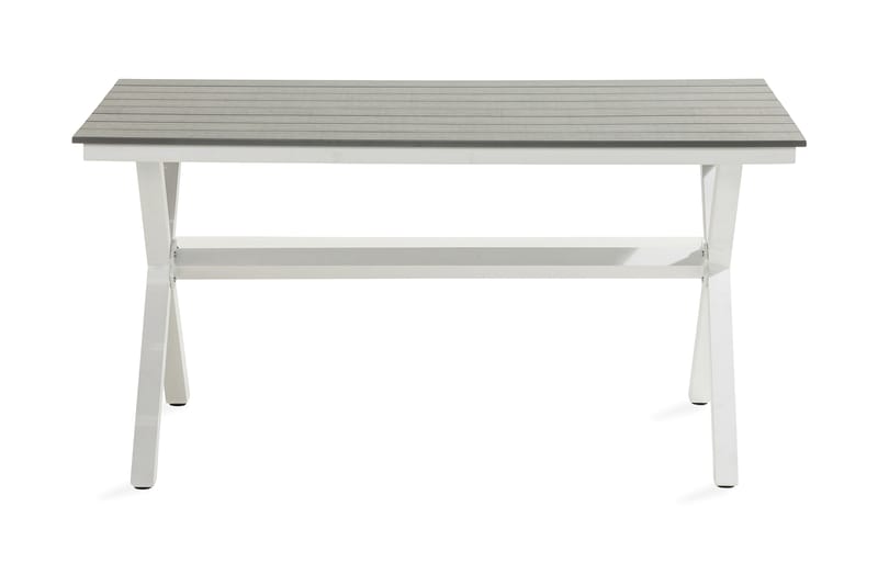 TUNIS Kryssbord 150x90 cm Vit/Grå - Vit/Grå - Utemöbler - Trädgårdsbord & Utebord - Matbord ute