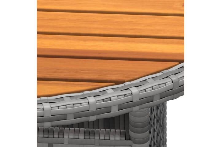 Utebord Ã˜80x75 cm akaciaträ och konstrotting grå - Grå - Utemöbler - Trädgårdsbord & Utebord - Matbord ute